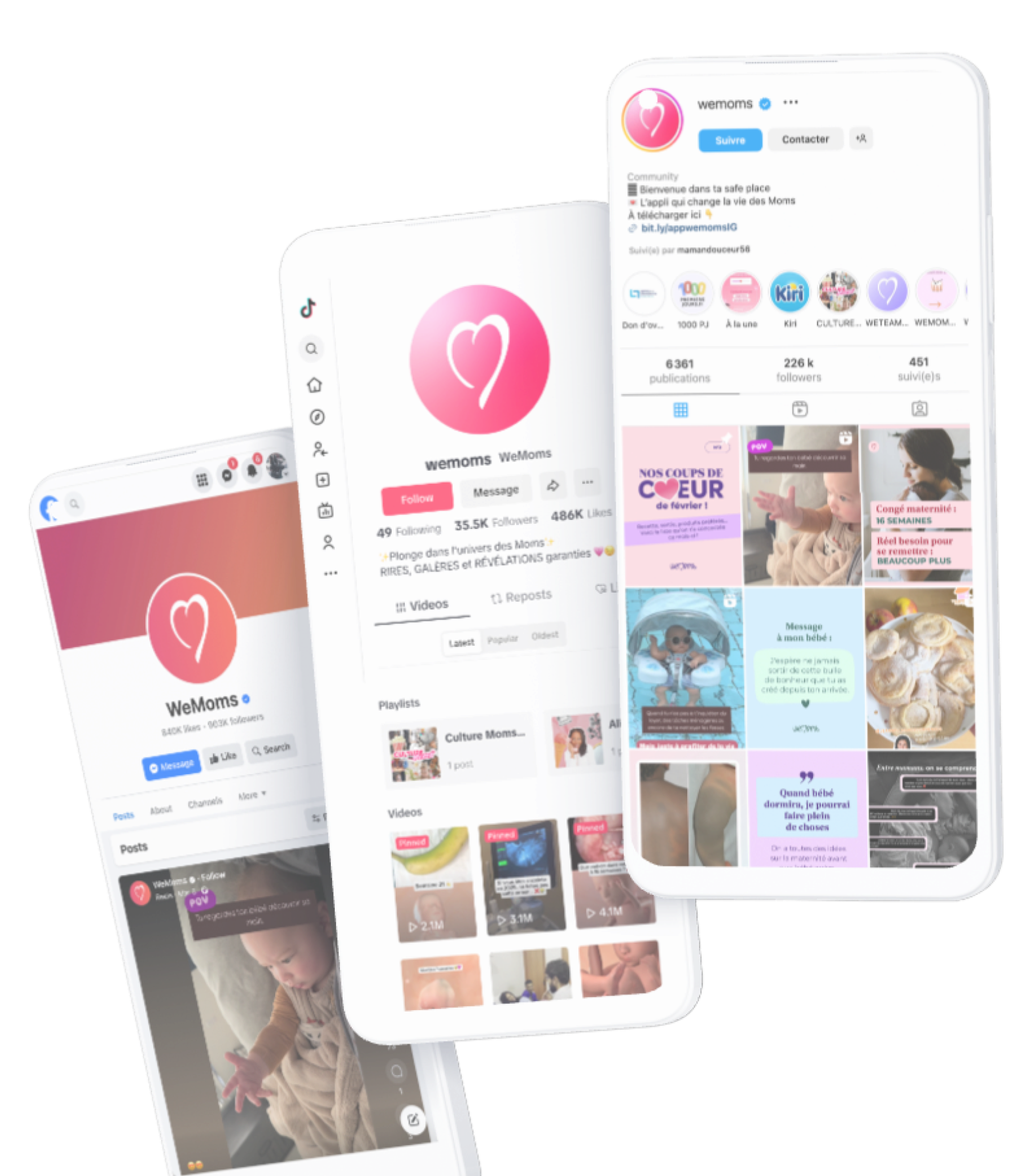 WeMoms social media
